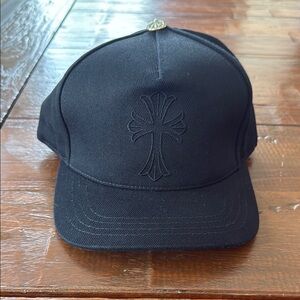 Chrome Hearts Black Embroidered Cross Hat